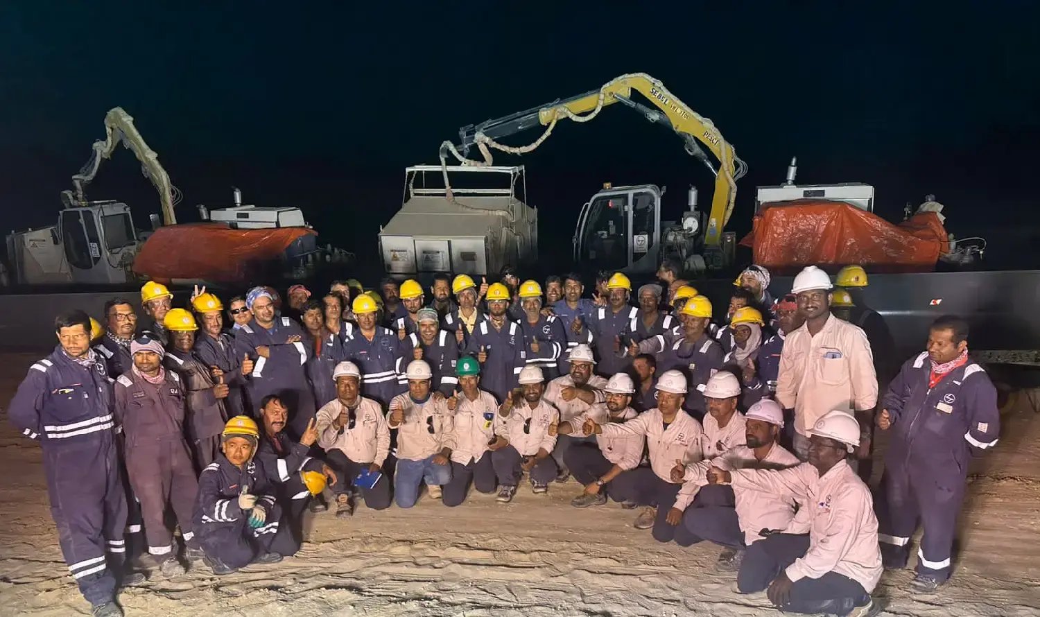 Larsen Toubro - JAFURAH FIELD DEVELOPMENT EXPORT PIPE LINE welding team