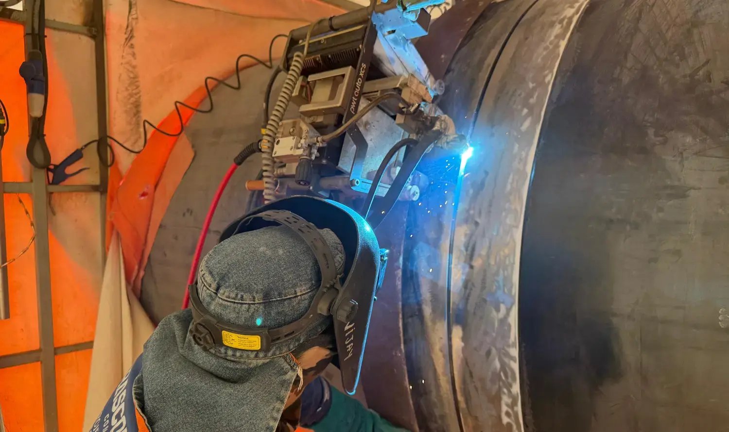 Qapqa project wave pipeline automatic welding Orascom