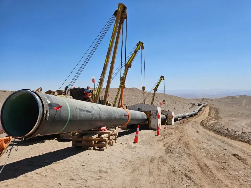 pipeline qapqa techint collahuasi copper mine