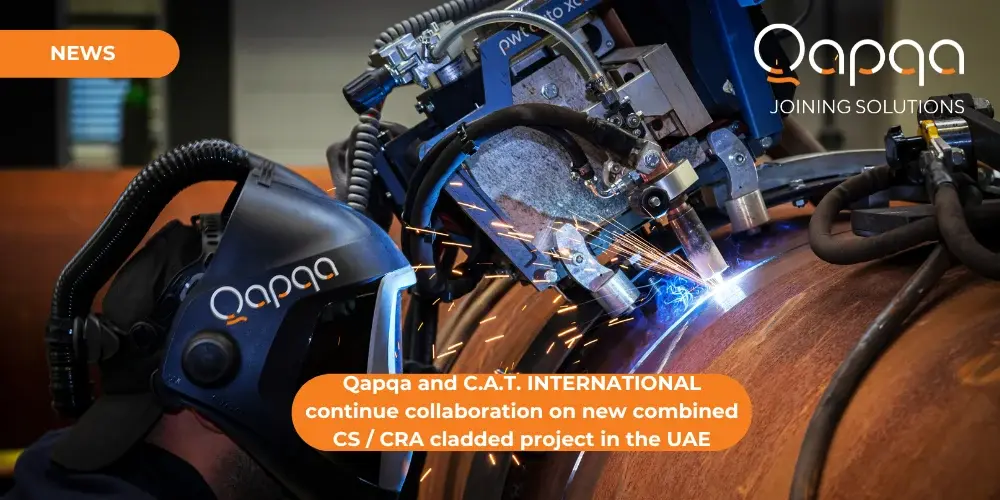 Qapqa automatic welding on CS - CRA cladded pipeline project in the UAE