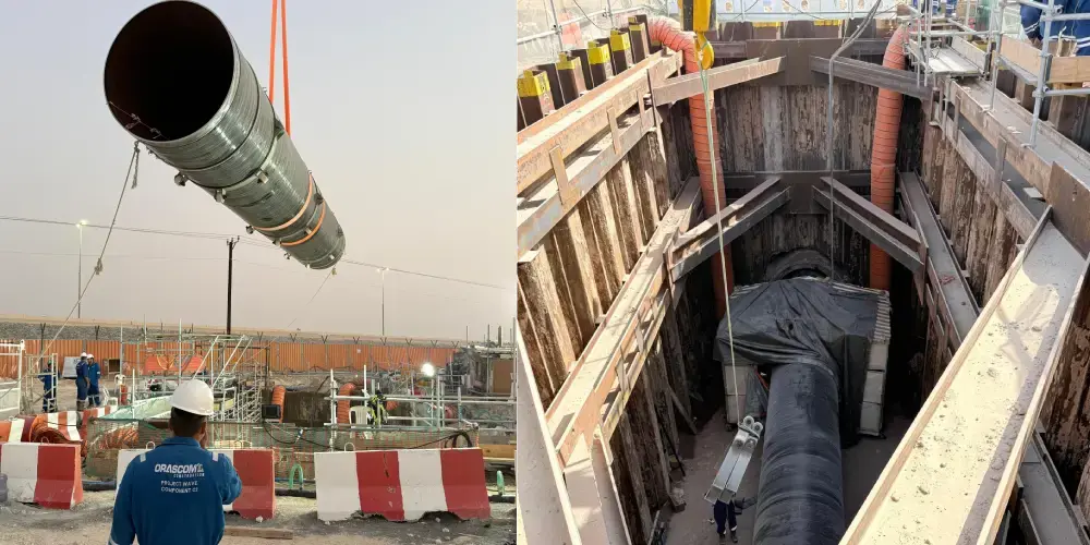 pipeline ndrc construction qapqa orascom project wave